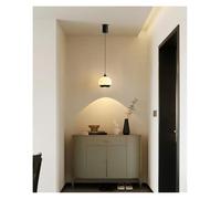 Genérico Lámpara de techo, Lámpara colgante for la cabecera del dormitorio, minimalista, moderna, creativa, barra de bar, restaurante, hilo luz ajustable(Golden-lift,White)