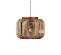 Genérico Lámpara de techo, Lámpara colgante japonesa de ratán, faroles V-intage, iluminación wabi-sabi, lámparas for salón y comedor, lámpara for isla cocina(Brown-S,Neutral light 4500K)