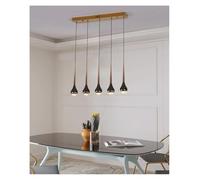 Genérico Lámpara de techo, Lámpara colgante minimalista moderna estilo nórdico for escalera, sala de estar, comedor o villa. Decoración for el hogar(5 heads,Silver chassis)