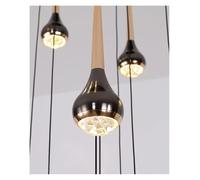 Genérico Lámpara de techo, Lámpara colgante minimalista moderna estilo nórdico for escalera, sala de estar, comedor o villa. Decoración for el hogar(3 heads,Black chassis)