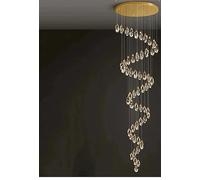 Genérico Lámpara de techo, Lámpara de araña cristal moderna for decoración del hogar, lámpara colgante for escaleras, lámparas colgantes for sala estar, iluminación interior(80 head,Warm White)