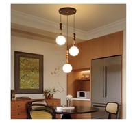 Genérico Lámpara de techo, Lámpara de araña francesa madera maciza, estilo oriental, ideal for salón o apartamento tipo loft con techos altos en villas dúplex(3 heads,Changeable)