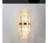 Genérico Lámpara de techo, Lámpara de techo colgante cristal nórdico lujo, grande y dorada, con grandes lámparas araña for villa, dúplex, hotel, sala estar o recibidor(Wall lamp,WARM WHITE_SILVER)