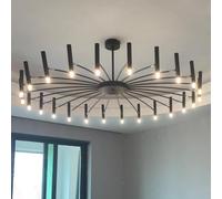 Genérico lámpara de techo, Lámpara de techo estilo escuela nórdica, moderna lámpara granja, Sputnik, redonda, vintage, colgante rústica for cocina, sala estar y dormitorio(24 Lights)