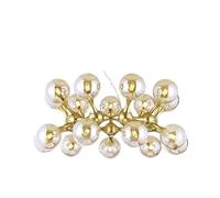 Genérico Lámpara de techo, Lámparas de techo con bolas cristal artístico, lámparas colgantes LED for salón, decoración estilo rústico, lámpara for el hogar(Natural Light,28 -Amber)