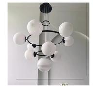 Genérico Lámpara de techo, Luces led modernas for decoración del hogar, lámparas de luz colgantes for sala estar, candelabros for comedor, iluminación interior colgante(Black 80cm,Cool)