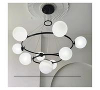 Genérico Lámpara de techo, Luces led modernas for decoración del hogar, lámparas de luz colgantes for sala estar, candelabros for comedor, iluminación interior colgante(Black 100cm,Cool)