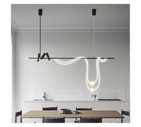 Genérico Lámpara de techo, Modern dining room lamparas decoracion moderno smart Pendant lights ceiling lamp decoration salon Chandeliers for(Black A,WARM_LENGTH 120CM)