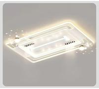 Genérico Lámpara de techo, Ventilador de techo sin aspas con luz, 6 velocidades, lámpara for sala estar, dormitorio, decoración moderna(Long 110x70 cm,Remote Control)