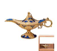 Genérico Lámpara Genie - Coleccionable Retro, Tarro Decorativo De Metal Pintado | Creativos De Larga Duración, Diseño Moderno, Botella De Perfume Inspirada En, Baratija Vintage para El Hog