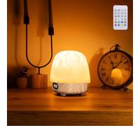 Genérico Lámpara lunie, lámpara de lunie luz nocturna y máquina de ruido Bluetooth, lámparas de hongos de 16 colores, luz del proyector de olas oceánicas con altavoz, control remoto (02)