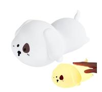 Generico Lámpara nocturna para perros - Lámpara nocturna ajustable de silicona con temporizador - Lámpara recargable para guardería - Para casa, habitación de los niños, salón, dormitorio, mesita de