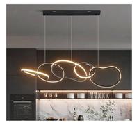 Genérico Lampara techo, Modern dining room lamparas decoracion hogar moderno smart Pendant lights decoration salon Chandeliers for(Black 5 heads,Cold)