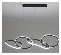 Genérico Lampara techo, Modern dining room lamparas decoracion hogar moderno smart Pendant lights decoration salon Chandeliers for(Black 4 heads,Cold)