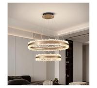 Genérico Lampara techo, Modern rings dining room lamparas decoracion hogar modern smart Pendant lights lamp decoration salon Chandeliers for(60 40cm,Cold)