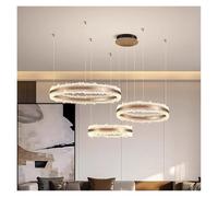 Genérico Lampara techo, Modern rings dining room lamparas decoracion hogar modern smart Pendant lights lamp decoration salon Chandeliers for(40 60 80cm,Dimmable)