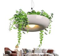 Genérico Lámparas Colgantes de Plantas | Lámpara de Techo Blanca Moderna - Iluminación Ambiental Minimalista para Interior Exterior Salón Dormitorio Cocina Oficina Restaurante Casa de Campo