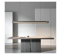 Genérico Lámparas colgantes lineales minimalistas negras for comedor, candelabro moderno de cristal largo dorado sobre la mesa del, isla cocina,Lámparas de araña(3 colors light,B 100CM)