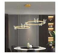 Genérico Lámparas de araña, Anillo de mariposa creativo nórdico, colgante LED regulable for comedor, dormitorio, accesorios iluminación modernos for decoración del hogar(Butterfly 60-80cm,Dimmable)