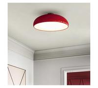 Genérico Lámparas de araña, Bauhaus Ceiling Light Minimalism Pot Lid Round Lamp for Bedroom Study Restaurant orange LED Indoor Lighting(Red,WARM_D35CM)