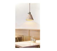 Genérico Lámparas de araña, Copper Stone LED Pendant Lights For Living Dining Room Yellow Travertine V-intage Hanging Light Lighting Hanglamp(B)