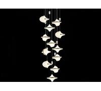 Genérico Lámparas de araña, Escaleras dúplex, candelabro vacío, concha, platillo volante celestial, villa, hotel, ingeniería, apartamento, restaurante, bar, personalización(12 heads,Changeable)