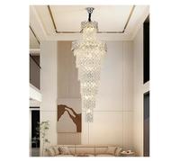 Genérico Lámparas de araña, Italian Style Villa Living Room Crystal Lamp French Duplex Building Hollow High-end Light Luxury Staircase Pendant(Cold,Diameter60cm H180cm)