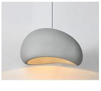 Genérico Lámparas de araña, Lámpara colgante for restaurante estilo crema nórdico, luz for sala de estar, estudio, dormitorio, personalidad creativa, viento japonesa(B grey D50cm,White)