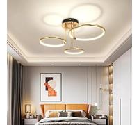 Genérico Lámparas de araña, Lámpara de araña moderna con forma anillo for sala estar, diseño nórdico, for dormitorio, comedor, cocina, iluminación colgante(3 rings D65cm,Three colors)