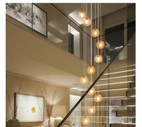 Genérico Lámparas de araña, Lámpara de araña moderna E27 con bolas cristal LED, colgante diseño nórdico, iluminación for la decoración del hogar, salón, escalera(15 heads,Neutral light)