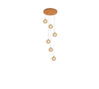 Genérico Lámparas de araña, Lámpara de araña moderna E27 con bolas cristal LED, colgante diseño nórdico, iluminación for la decoración del hogar, salón, escalera(6 heads,Neutral light)