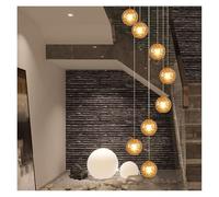 Genérico Lámparas de araña, Lámpara de araña moderna E27 con bolas cristal LED, colgante diseño nórdico, iluminación for la decoración del hogar, salón, escalera(10 heads,Cool light)