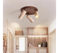 Genérico Lámparas de araña, Lámpara de techo madera maciza, cuerpo lámpara, piedra cueva amarilla, diseño foco, accesorio iluminación interior for sala estar(Spade color)