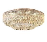 Genérico Lámparas de araña, Lámpara de techo rectangular grande cristal, candelabro LED for sala estar, iluminación for decoración del hogar(Ceiling 80cm,Chrome Metal)
