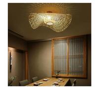 Genérico Lámparas de araña, Lámpara LED de techo china Compatible with restaurante, sala té, lámparas japonesas bambú hechas a mano Zen, luces interiores Compatible with(85cm)