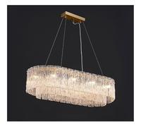 Genérico Lámparas de araña, Lámparas de cristal lujo for salón, candelabro techo, lámpara colgante mesa comedor, decoración del hogar(L90cm,3 lights changeable)