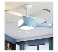 Genérico Lámparas de araña, Lámparas de techo dibujos animados for, lámpara araña con ventilador helicóptero for dormitorio, iluminación LED interior, lustre(Blue)