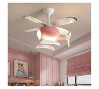 Genérico Lámparas de araña, Lámparas de techo dibujos animados for, lámpara araña con ventilador helicóptero for dormitorio, iluminación LED interior, lustre(Pink)