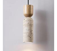 Genérico Lámparas de araña, Luces colgantes LED de travertino amarillo for sala estar, comedor, restaurante, decoración interior del hogar, lámpara colgante moderna nórdica madera(Natural wood color)