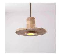Genérico Lámparas de araña, Minimalist Wooden LED Ceiling Chandeliers Lamps Design Natural Stone Hanging Pendant Lights Home Decor Items Living Room Bedroom(White30CM)