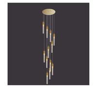 Genérico Lámparas de araña, Modern crystal dining room pendant light indoor led living lighting(12 heads round,Cold)