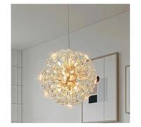 Genérico Lámparas de araña, Nordic Modern Clear Crystal LED Pendant Lamp G9 Ceiling Suspension Light for Dining Room Bedroom House Decor(A ball 55cm,Warm)