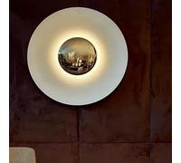 Genérico Lámparas de araña, Nordic Round Wall Lamp Designer Living Room Dining Study Led Lights Bedroom Bedside Ufo De(White-gold,Diameter 60cm)