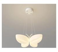 Genérico Lámparas de araña, Nordic Warm Children's Room Ceiling Lights Romantic Butterfly Light LED Creative Princess Little Girl Bedroom Lamps(B White,3 Lights color)