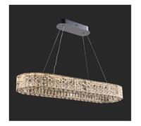 Genérico Lamparas de techo, Lámparas colgantes de techo cristal lujo, candelabros suspensión, decoración for el hogar, lámpara LED Lustre Żyrandol Light Decor(L100cm,Chrome light body)