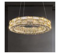 Genérico Lamparas de techo, Lámparas de techo colgantes cristal lujo con luces LED. Lámpara colgante decorativa for el hogar(L100cm,Chrome light body)