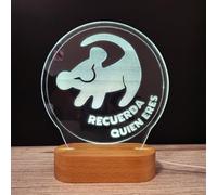 Genérico Lámparas quitamiedos infantiles para bebés y niños personalizadas con tu nombre. Regalo original de nacimiento, bautizo, cumpleaños, comunión, navidad, reyes. (León)