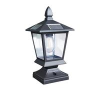 Genérico Lámparas Solares Poste | ABS & PP, 14x14x28cm, Cálido | IP65 Impermeable Exterior Jardín Cerca Lámpara 150LM Solar Iluminación Patio Villa Casa Decoración Set