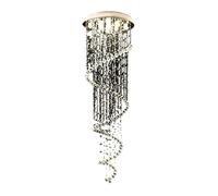 Genérico Lamparas techo, Lámparas de techo colgantes lujo con bola cristal, ideales for pasillos y salas estar. Iluminación LED for el hogar(Dia22cm H66cm-1,White)