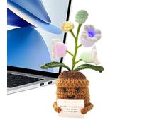 Generico Lampe de - de Lys au Crochet | Veilleuse Bureau Mignonne Décoration Esthétique Chevet pour Maison, Cadeau Noël Saint-Valentin Fête des Mères, Luminaire Artisanal Tricoté